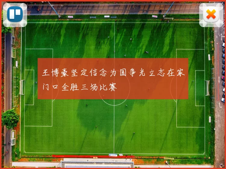 王博豪坚定信念为国争光立志在家门口全胜三场比赛